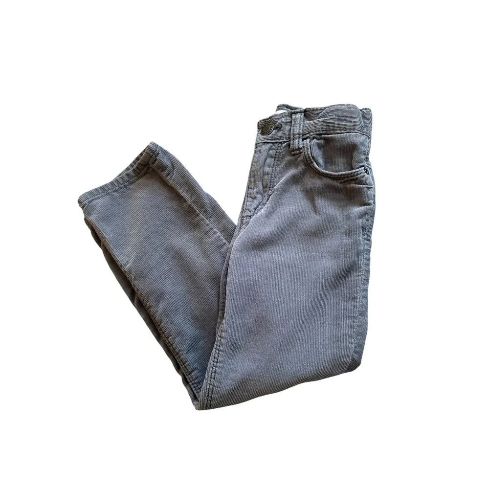 Old Navy Kids Gray Skinny Corduroy Pants Size 5T Adjustable Waist Rockstar‎
